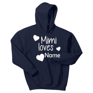 Mimi Loves Custom Text Personalize Name Kids Hoodie