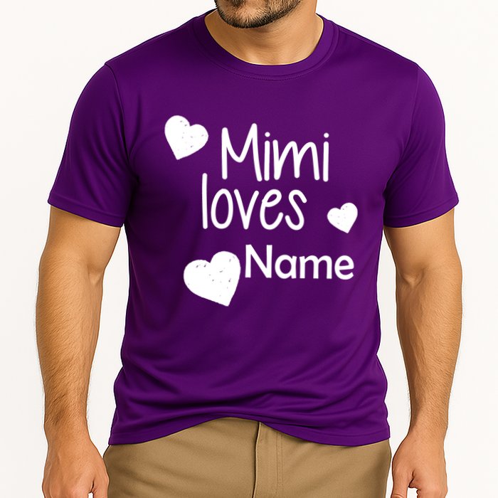 Mimi Loves Custom Text Personalize Name Performance Shirt