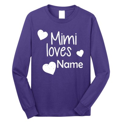 Mimi Loves Custom Text Personalize Name Long Sleeve Shirt