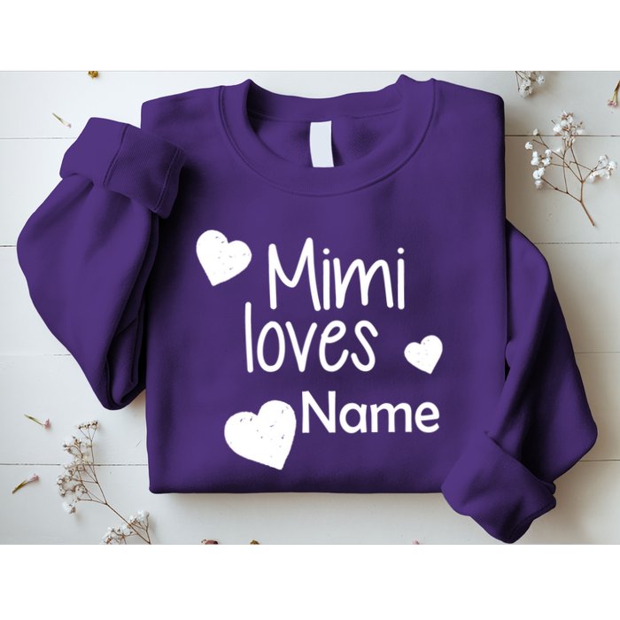 Mimi Loves Custom Text Personalize Name Sweatshirt