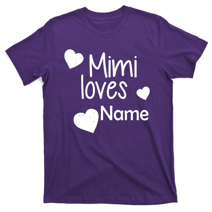 Mimi Loves Custom Text Personalize Name T-Shirt