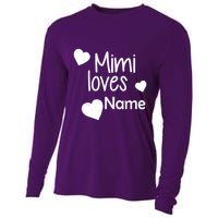 Mimi Loves Custom Text Personalize Name Cooling Performance Long Sleeve Crew