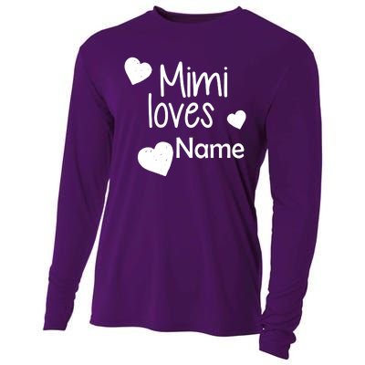 Mimi Loves Custom Text Personalize Name Cooling Performance Long Sleeve Crew