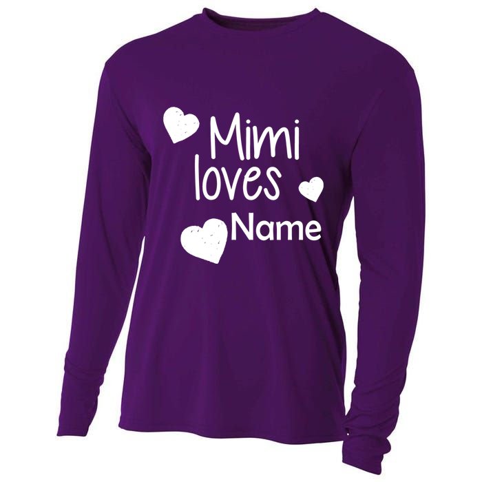 Mimi Loves Custom Text Personalize Name Cooling Performance Long Sleeve Crew