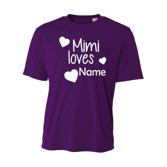 Mimi Loves Custom Text Personalize Name Youth Performance Sprint T-Shirt