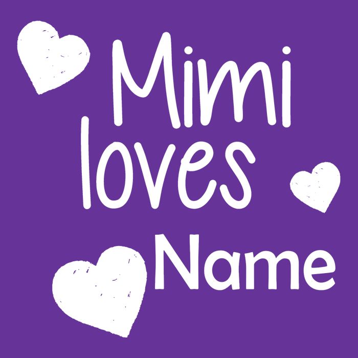 Mimi Loves Custom Text Personalize Name Youth Performance Sprint T-Shirt