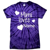 Mimi Loves Custom Text Personalize Name Tie-Dye T-Shirt