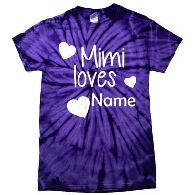 Mimi Loves Custom Text Personalize Name Tie-Dye T-Shirt