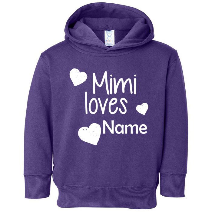Mimi Loves Custom Text Personalize Name Toddler Hoodie
