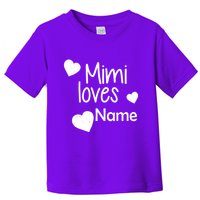 Mimi Loves Custom Text Personalize Name Toddler T-Shirt