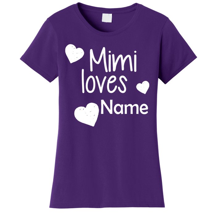 Mimi Loves Custom Text Personalize Name Women's T-Shirt