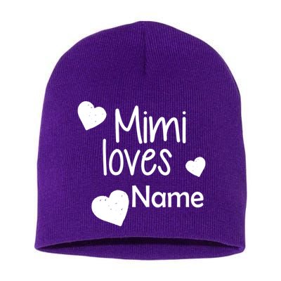 Mimi Loves Custom Text Personalize Name Short Acrylic Beanie