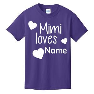 Mimi Loves Custom Text Personalize Name Kids T-Shirt