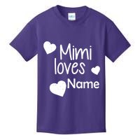 Mimi Loves Custom Text Personalize Name Kids T-Shirt