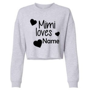 Mimi Loves Custom Text Personalize Name Cropped Pullover Crew