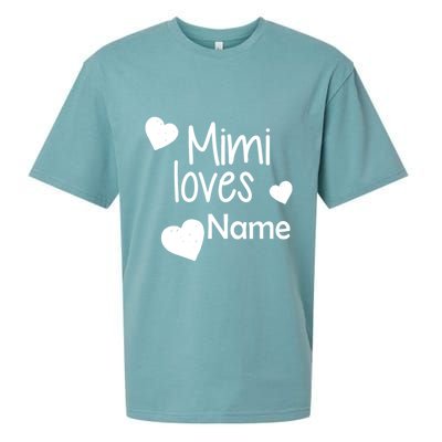 Mimi Loves Custom Text Personalize Name Sueded Cloud Jersey T-Shirt