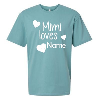 Mimi Loves Custom Text Personalize Name Sueded Cloud Jersey T-Shirt