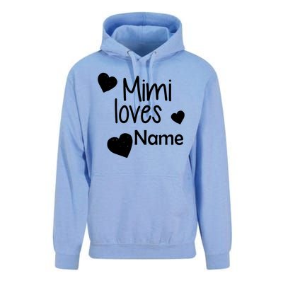 Mimi Loves Custom Text Personalize Name Unisex Surf Hoodie