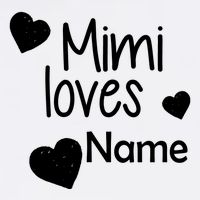 Mimi Loves Custom Text Personalize Name Garment-Dyed Sweatshirt