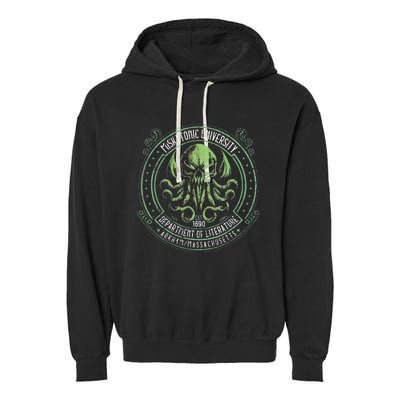 Miskatonic Logo Cosmic Horror Cthulhu Garment-Dyed Fleece Hoodie