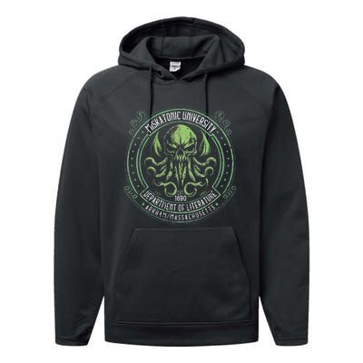 Miskatonic Logo Cosmic Horror Cthulhu Performance Fleece Hoodie