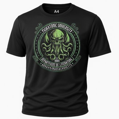 Miskatonic Logo Cosmic Horror Cthulhu Cooling Performance Crew T-Shirt