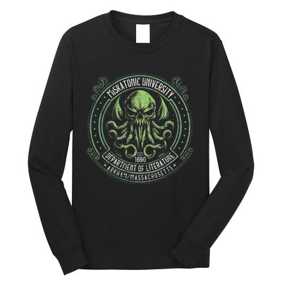 Miskatonic Logo Cosmic Horror Cthulhu Long Sleeve Shirt