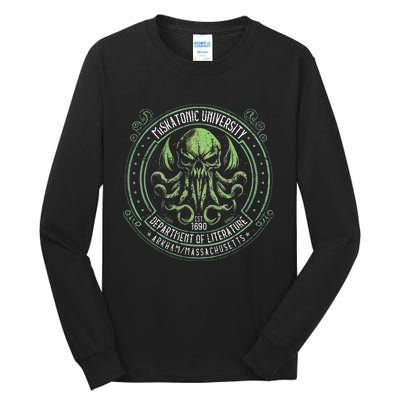 Miskatonic Logo Cosmic Horror Cthulhu Tall Long Sleeve T-Shirt