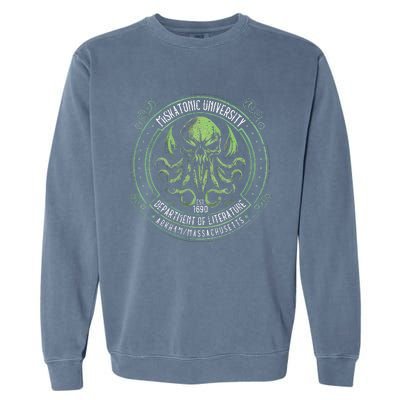 Miskatonic Logo Cosmic Horror Cthulhu Garment-Dyed Sweatshirt