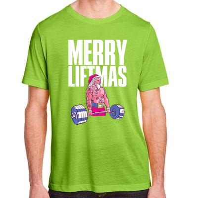 Merry Liftmas Cool Gift Weightlifting Santa Christmas Meaningful Gift Adult ChromaSoft Performance T-Shirt