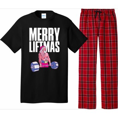 Merry Liftmas Cool Gift Weightlifting Santa Christmas Meaningful Gift Pajama Set