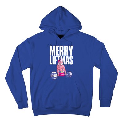 Merry Liftmas Cool Gift Weightlifting Santa Christmas Meaningful Gift Hoodie