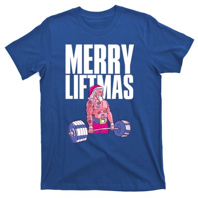 Merry Liftmas Cool Gift Weightlifting Santa Christmas Meaningful Gift T-Shirt