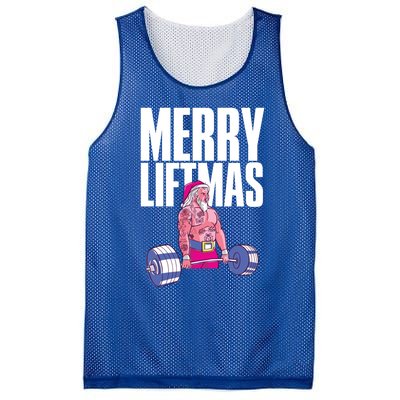 Merry Liftmas Cool Gift Weightlifting Santa Christmas Meaningful Gift Mesh Reversible Basketball Jersey Tank