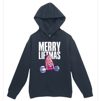 Merry Liftmas Cool Gift Weightlifting Santa Christmas Meaningful Gift Urban Pullover Hoodie