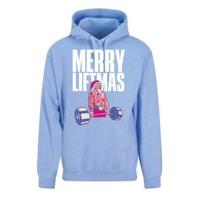 Merry Liftmas Cool Gift Weightlifting Santa Christmas Meaningful Gift Unisex Surf Hoodie