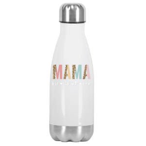 Mama Love Cherish Care Mama Graphic Mom Gift Top Gift Stainless Steel Insulated Water Bottle