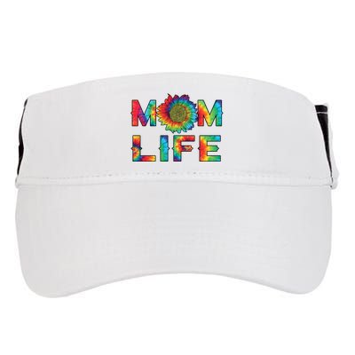 Mom Life Colorful Rainbow Sunflower Adult Drive Performance Visor