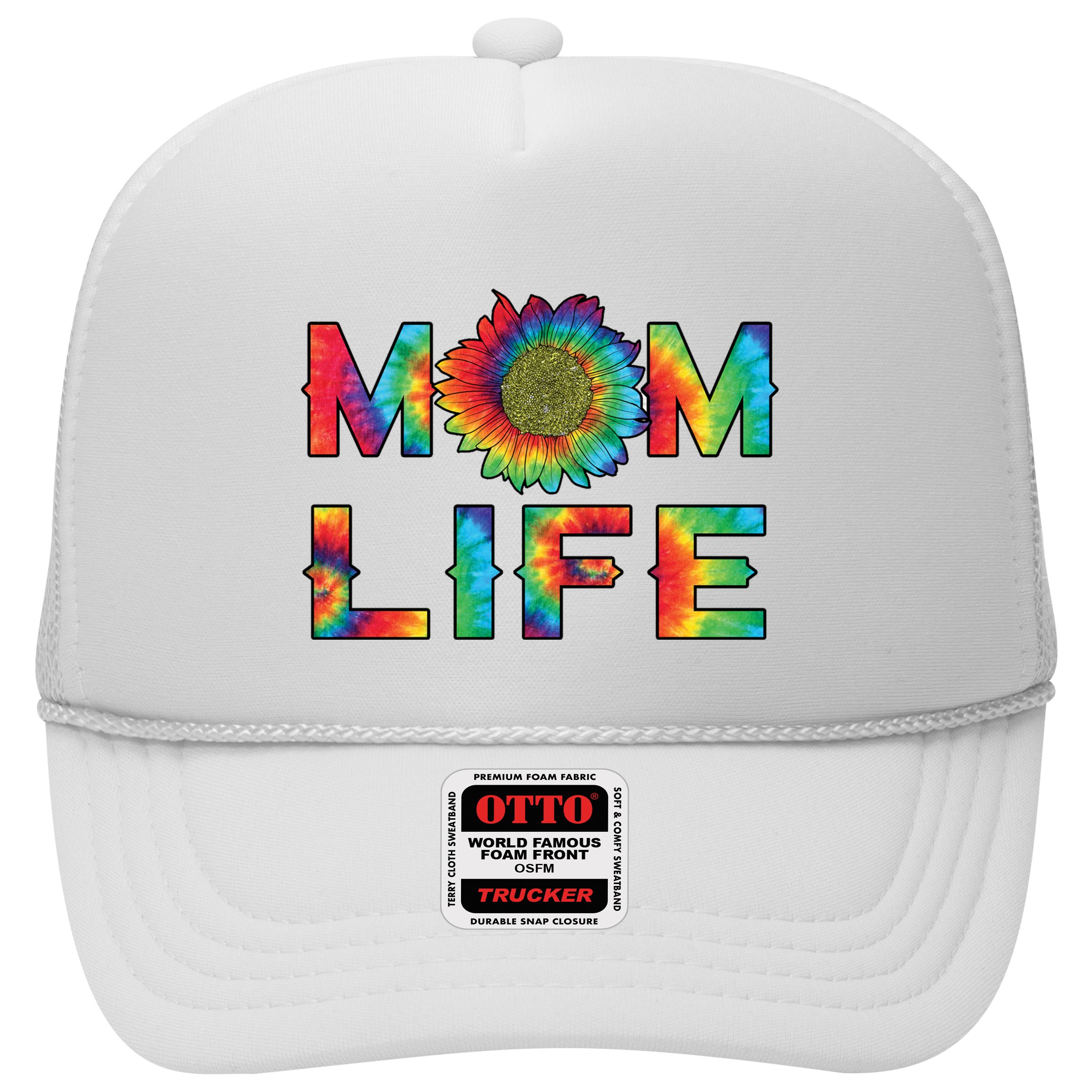 Mom Life Colorful Rainbow Sunflower Hat