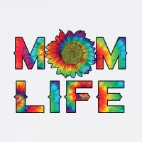 Mom Life Colorful Rainbow Sunflower Hat