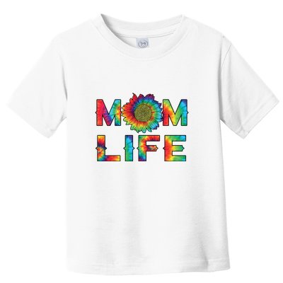 Mom Life Colorful Rainbow Sunflower Toddler T-Shirt