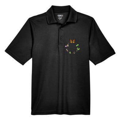 Monarch Life Cycle Butterfly Caterpillar Gift Men's Origin Performance Pique Polo