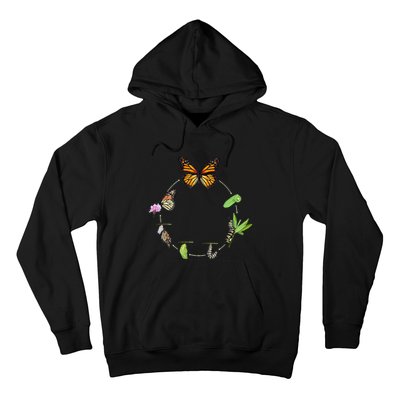 Monarch Life Cycle Butterfly Caterpillar Gift Hoodie