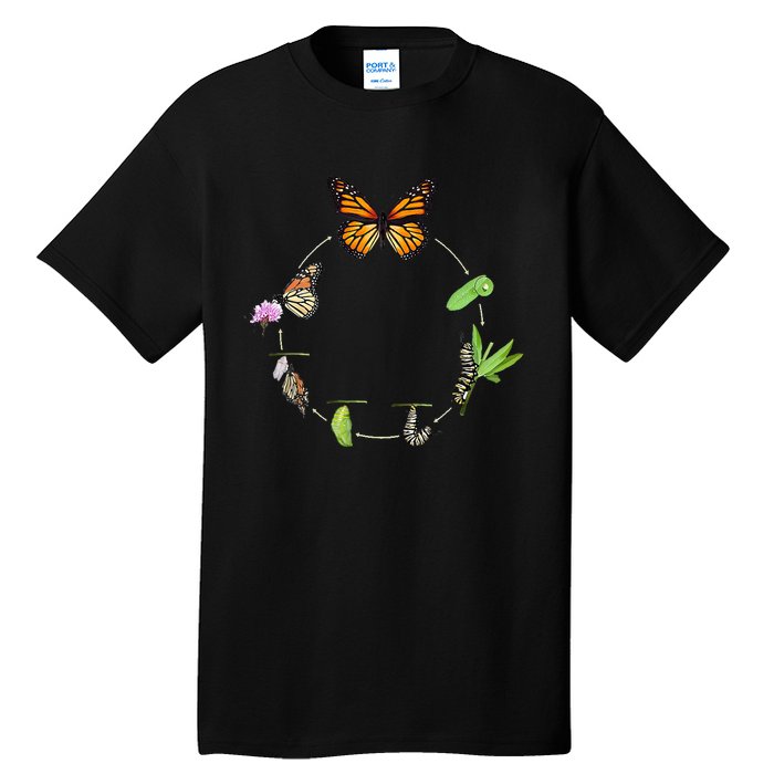 Monarch Life Cycle Butterfly Caterpillar Gift Tall T-Shirt