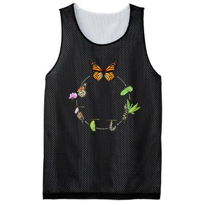 Monarch Life Cycle Butterfly Caterpillar Gift Mesh Reversible Basketball Jersey Tank