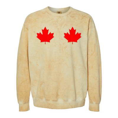 Maple Leaf Canada Day Canadian Flag Colorblast Crewneck Sweatshirt