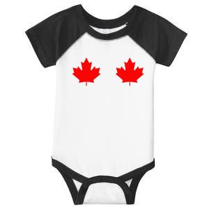 Maple Leaf Canada Day Canadian Flag Infant Baby Jersey Bodysuit