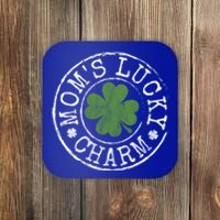 Moms Lucky Charm Irish Clovers St Patricks Day Gift Coaster