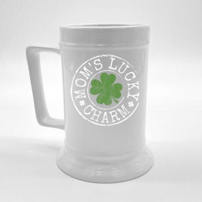 Moms Lucky Charm Irish Clovers St Patricks Day Gift Beer Stein