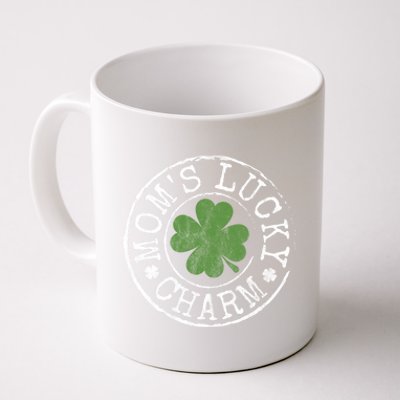 Moms Lucky Charm Irish Clovers St Patricks Day Gift Coffee Mug